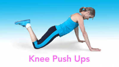 Knee Push Ups for 3 Minute exercises while watching TV